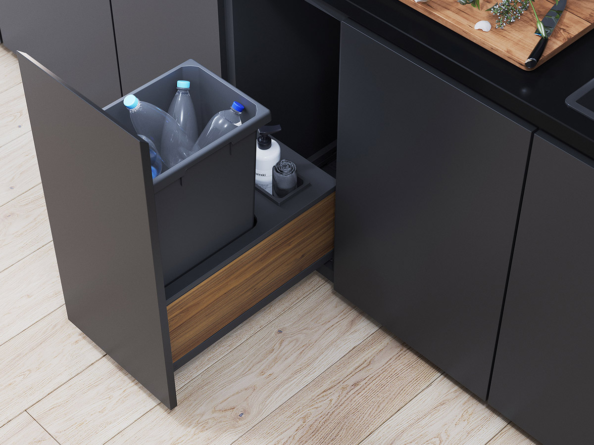 Single Bin Trash Pull-Out